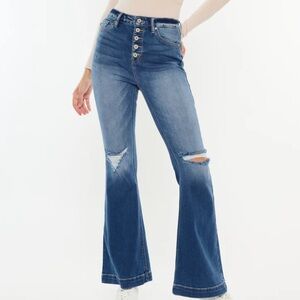 KanCan  Dixie Ultra High Rise Flare Jeans (Petite)